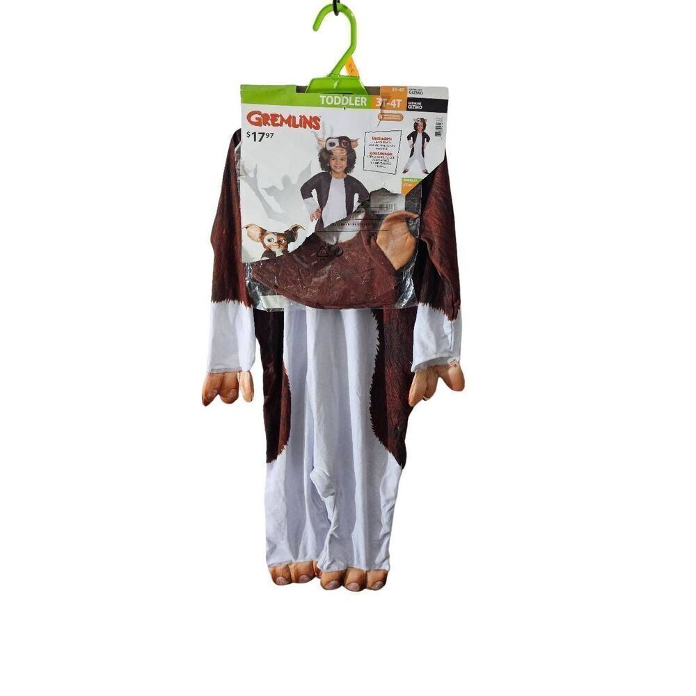 Gremlins Gizmo One Piece with Hooded Face Costume NEW Toddler Size 3T - 4T